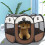 Pet Cat Dog Portable Foldable Cage Exercise & Play 11