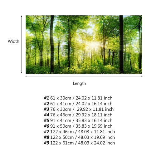 3D Effect Adhesive Forest Poster for Aquarium Fish 1