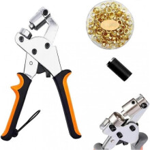 (10mm 50pcs, Gold Buckles) Professional Grommets Kit,Heavy Duty Grommet Pucher with Hole Punch and Eyelets