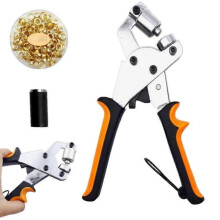 (6mm 100pcs, Gold Buckles) Professional Grommets Kit,Heavy Duty Grommet Pucher with Hole Punch and Eyelets