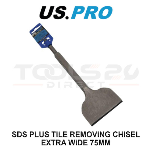 us pro US PRO Tools SDS Plus Tile Removing Chisel - Extra Wide 75MM 7213