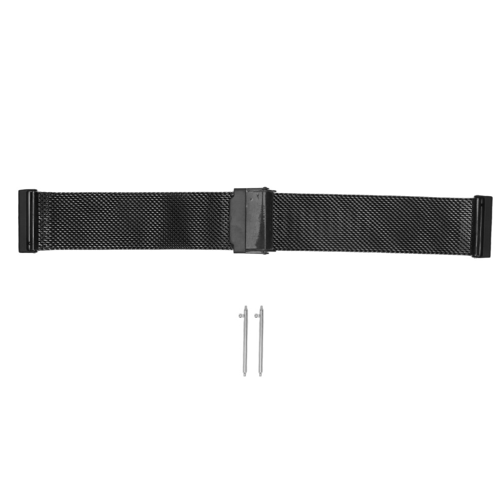 Watch Wristband 24Mm Stainless Steel Mesh Black 9387669467308