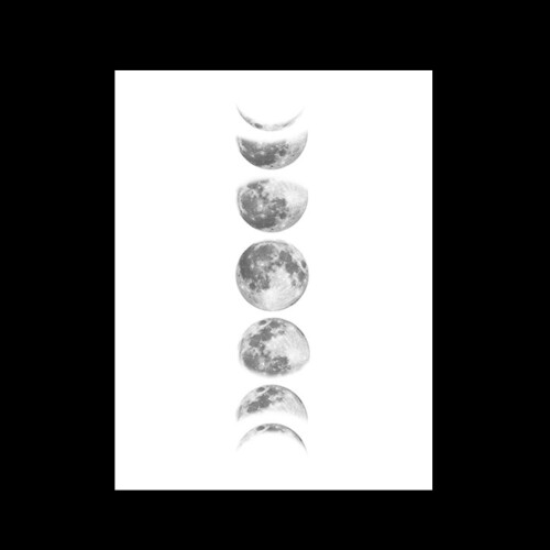 Moon Phases Canvas Painting Rimless Paintings on 2