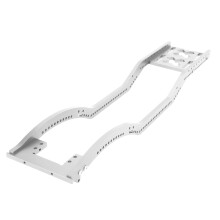 Aluminiumlegierungs-RC-Auto-Chassis-Set mit Vorder- und Heckstoßstange für SCX10 D90 1/10 RC-Crawler Silber