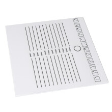 Doppelreihige Wimpernplatte Weiß 20x20cm 5mm