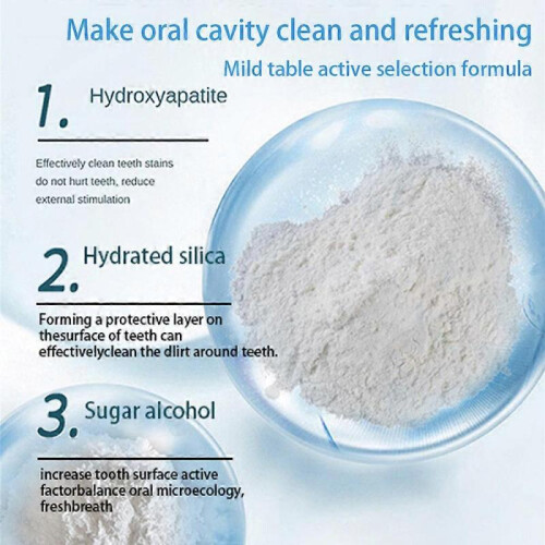 (1pc) 1-3x Hydroxyapatite Clean Mouth Toothpaste Long Lasting Whitening Toothpaste Fresh 2