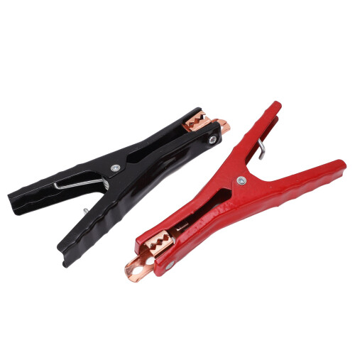 2 Stück Batterieclip 400A Aluminiumklemme Schwarz Rot