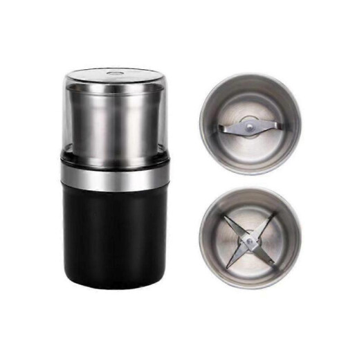 (EU PLUG, Dual Blade Set) Voltix Electric Multi-Use Cup Grinder,Large Capacity Stainless Steel,Easy Clean