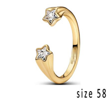 (10) 2025 Exquisite ring series, with star and pink diamond elements, and silver, gold, and rose gold color schemes, adding brilliance to the fingertips