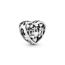 (HEFAM12) 2025 Heart - shaped beads with words like "Daughter", "Wife", "Granddaughter", exquisite and meaningful