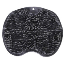 (color04) Silicone Shower Foot Scrubber Back Body Brush Massager Pad Mat Bathroom