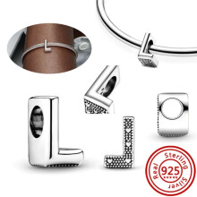 (Y405-L) 2025 925 Sterling Silver Alphabet Charms - Personalize Your Jewelry with Initials!