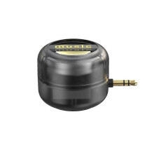 (Black) Mini Speaker Universal 3.5mm Plug in Jack Mini Sound Box Mobile Phone Speaker Amplifier External Wired Speakers