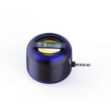 (Blue) Mini Speaker Universal 3.5mm Plug in Jack Mini Sound Box Mobile Phone Speaker Amplifier External Wired Speakers