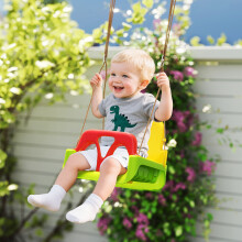 Outsunny 3 in 1 Kids Swing Seat, Adjustable Toddler Swing Chair, Green
