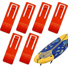 (Orange) 6 Pcs Surfboard Fin Fastener, 4.7*1.7cm Surfboard Fins Clips,Su_p Fin Replacemen