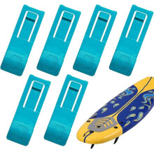 (Blue) 6 Pcs Surfboard Fin Fastener, 4.7*1.7cm Surfboard Fins Clips,Su_p Fin Replacemen