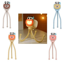 (All colors) Octopus Night Light Mini Adjusting Table Lamp Portable Reading Light Easy Fixed Octopus Tentacles Desktop Fun Pieces Toy Lamp