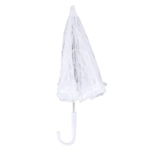 Weißer Spitzen-Parasol mit J-Griff 50 x 43,5 cm, 105 g