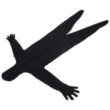 Traje de croma 160cm negro fibra de PVC elástica