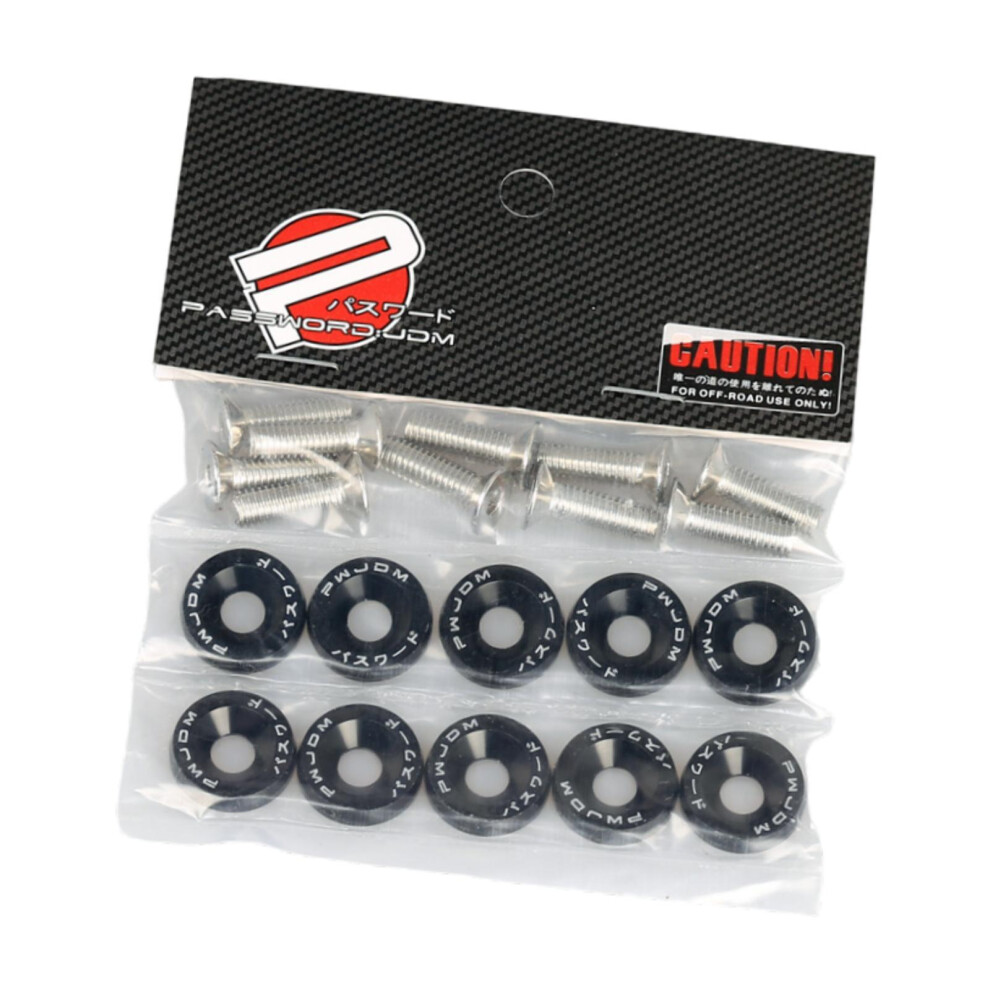 (Black) M6 Fender Washers Spare Part High Reliability Sturdy Engine Bay Dress-image-OPC-PJMSNRV-NEW