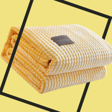 Double Sided Soft Air Conditioner Quilt 70x100cm Lemon Yellow