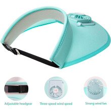 Sonnenvisierhut mit Ventilator 300 mAh 21-23,5 Zoll Himmelblau