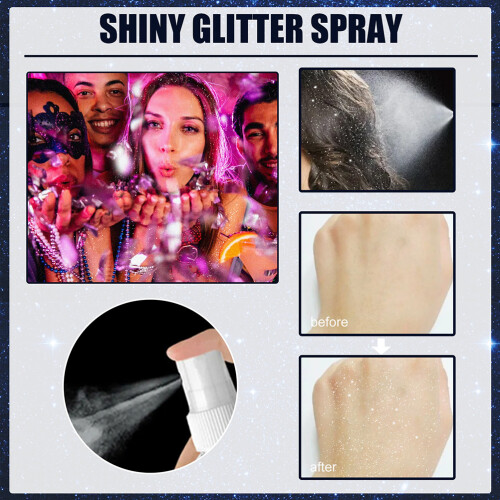 Glänzendes Glitzer-Spray 60 ml Glitzerfarbe 3,5  11,9 cm