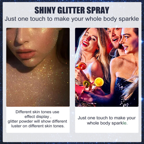Glänzendes Glitzer-Spray 60 ml Glitzerfarbe 3,5  11,9 cm 2