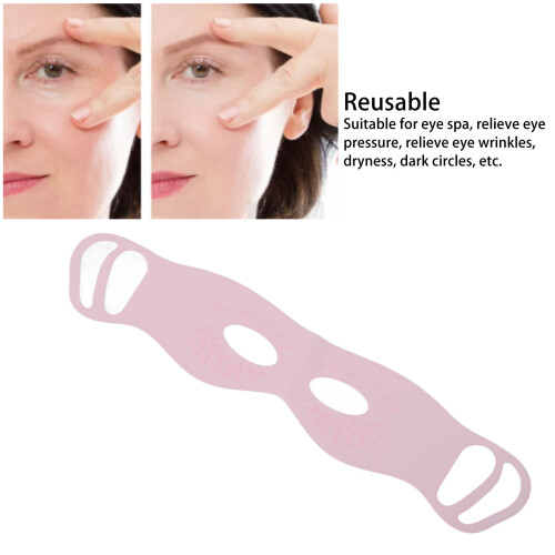 Cubierta de máscara para ojos de silicona reutilizable portátil rosa 2