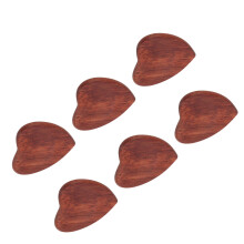Accesorios para guitarra 6 piezas de madera en forma de corazón sin rebabas con superficie lisa