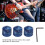 3 Stück Potentiometer-Knopf-Set Blau für E-Gitarre 11