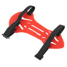 Protector de antebrazo de goma para tiro con arco, ajustable y transpirable, arco recurvo - Rojo