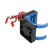 RC bürstenloser Motor Kühlkörper Professioneller Doppel-RC-Auto-Motor Kühlventilator für 1,65 Zoll Durchmesser bürstenlosen Motor Blau