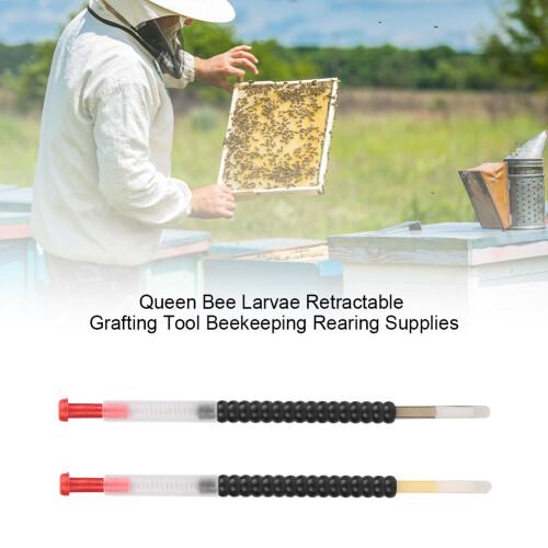 2Pcs Queen Bee Larvae Retractable Grafting Tool 2