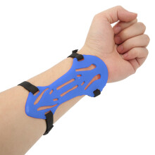 Gummi-Bogenschützer-Armschutz, verstellbar, sicher, atmungsaktiv, elastisch, für Recurve-Bogen, Sommerfarbe Blau