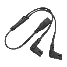 IEC320 C8 zu Dual C7 Kabel Männlich zu Weiblich 1 in 2 Aus AC Stromverteilerkabel für LCD-Monitor Schreibtischlampe 100‑