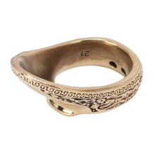 Schießfinger-Ohrringe Gute Schutzgravur-Pattern Daumen-Schutzringe mit Anti-Verlieren-Seil für Outdoor-Jagd 21mm