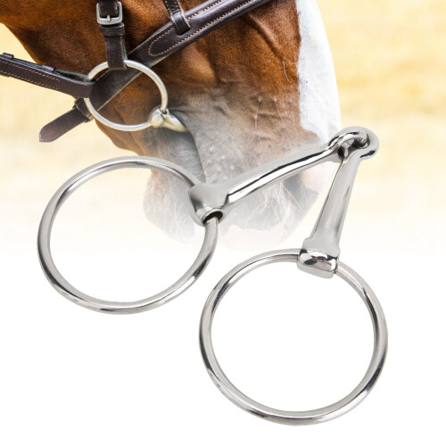 Stainless Steel Horse Ring Snaffle Bit Hollow 2