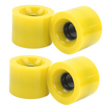 4 Stück PU Skateboard Rollen Ersatz, Leise, Multifunktionale Land-Surfboard-Rollen, Gelb