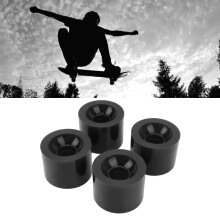 4 Stück PU Skateboard Rollen Ersatz, Geräuscharm, Multifunktionale Land Surfboard Rollen, Schwarz
