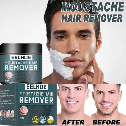 KAFEUPS Men Permanent Hair Beard Removal Depilatory Paste Face Moustache 50g