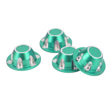 4 piezas de tapacubos verde de aleación de aluminio 32x13mm AXIAL 1/6