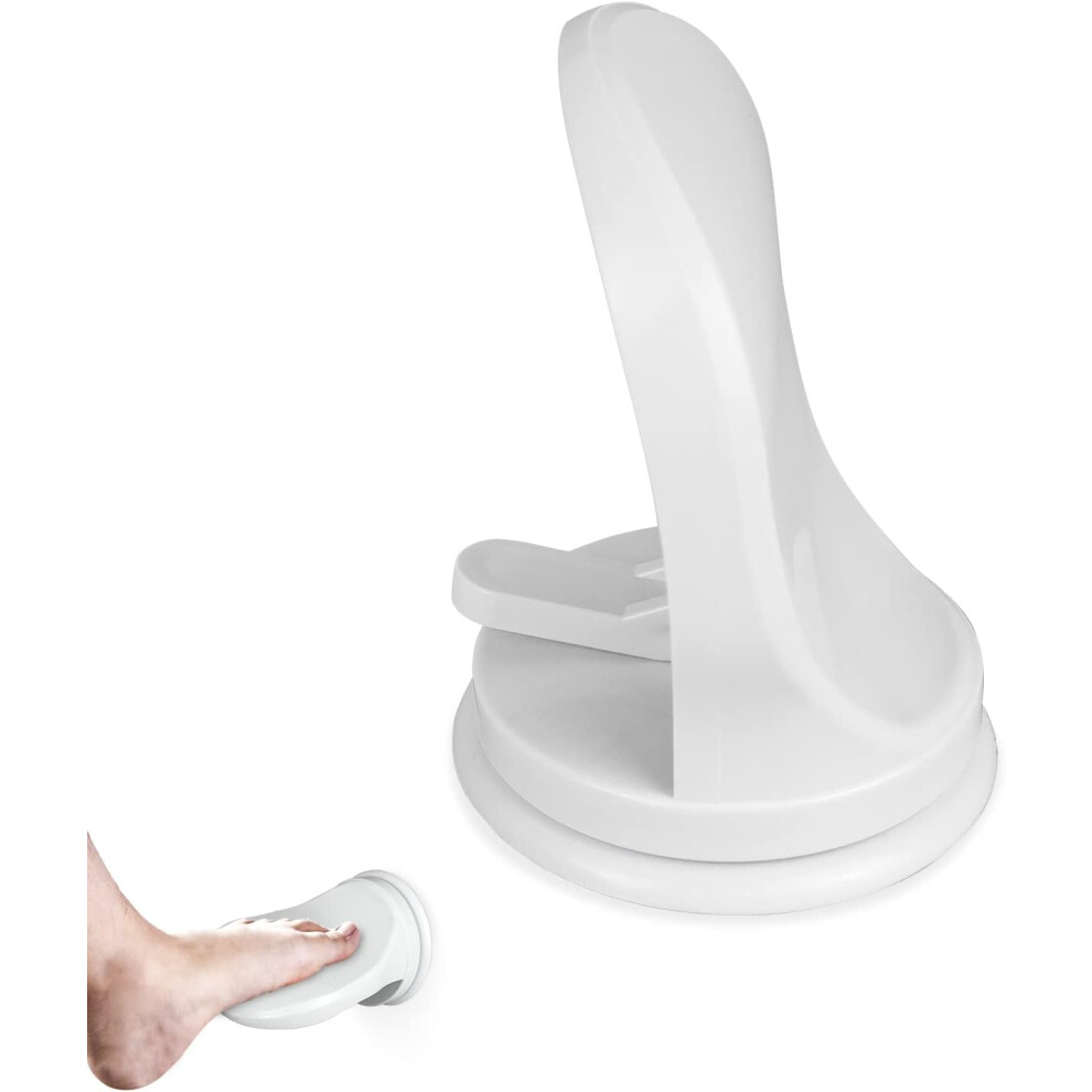 White (White) Shower Foot Rest, Bathroom Pedal With Suction Cup Shower Shaving Legs Aid, No Drilling For Home Hotel Bathroom Toilet Use
