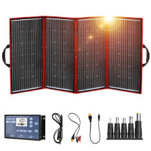 DOKIO 300W Kit Tragbares faltbares monokristallines Solarpanel mit 2 USB-Anschlüssen für den Außenbereich A18