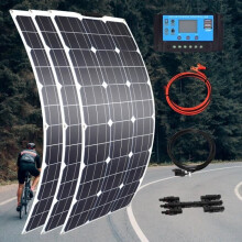 kit completo de painel solar 100w 200w 300w 400w Célula solar flexível de alta eficiência 23 Controlador PWM para [7D66F85]