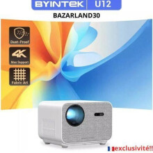 BAZARLAND30.BYINTEK LOVE U12-Projector Full HD 1080P, Audio 4K, met 800 ANSI en WiFi6, Bluetooth 5.2