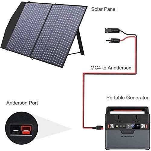Adaptador de conector de cable de panel solar macho y hembra ALLPOWERS compatible con Anderson Power Pole 120 1