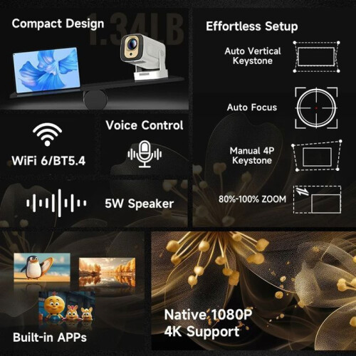 Vidéoprojecteur - Magcubic - HY310 - Natives 4K - Autofocus - Bluetooth 5.4 1
