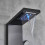 LED Colonne de douche noir Système de panneau de douche Système de massage SPA mural,Kit de colonne de douche avec jets 2